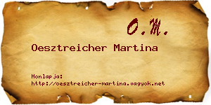 Oesztreicher Martina névjegykártya